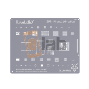 STENCIL 2D PER REBALLING FULL IC - NAND - BASEBAND - CPU - RAM IPHONE 11 / 11 PRO / 11 PRO MAX QS06 QIANLI