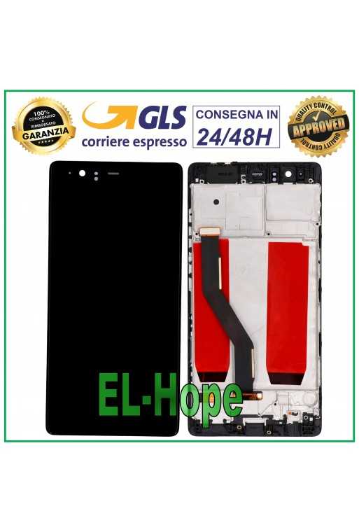 DISPLAY LCD PER HUAWEI P9 PLUS VIE-L09 TOUCH SCREEN SCHERMO VETRO FRAME NERO