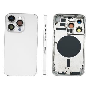 BACK COVER PER IPHONE 14 PRO BIANCO / SILVER CON FRAME COMPATIBILE