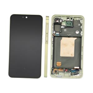 DISPLAY LCD PER SAMSUNG A556B A55 5G GIALLO / AWESOMELEMON CON FRAME GH82-34305D (ASSEMBLED) - SERVICE PACK