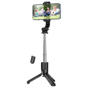 SELFIE SHOT HOCO K17 BLUETOOTH STICK AND TRIPOD STAND NERO - BLISTER RETAIL