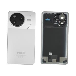 BACK COVER PER XIAOMI POCO F7 PRO 5G SILVER CON VETRO CAM 56002700O1100 - SERVICE PACK