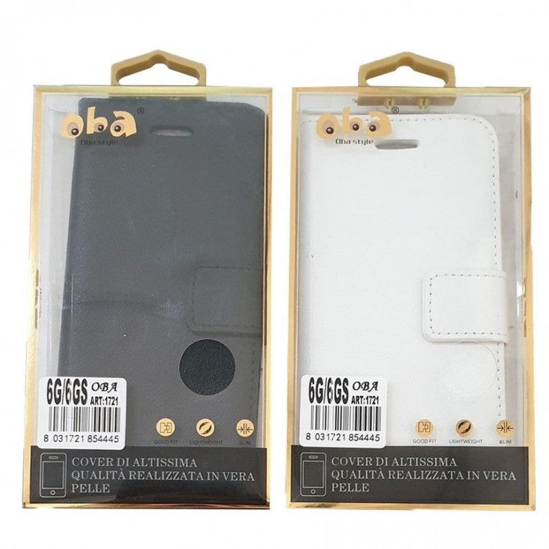 Oba Custodia Flip Wallet Magnetica Per iPhone 6/6S a Libro