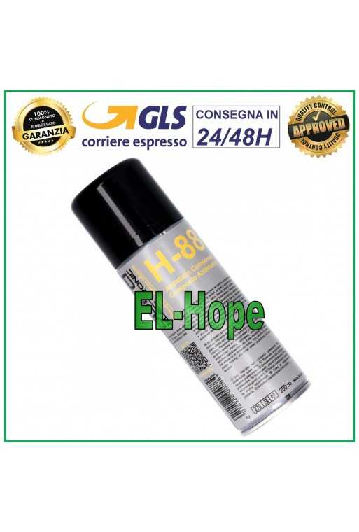 SPRAY RIMUOVI CARICHE ELETTROSTATICHE COMPOSTO ANTISTATICO 200 ml H-88 DUE CI