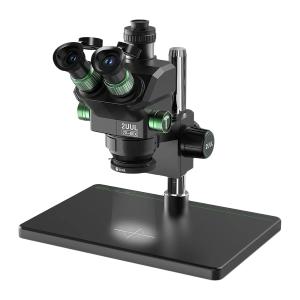 MICROSCOPIO 2UUL MC7060-A1 TRINOCULARE 7-60X CON INTERFACCIA 0.5CTV E BASE IN ALLUMINIO