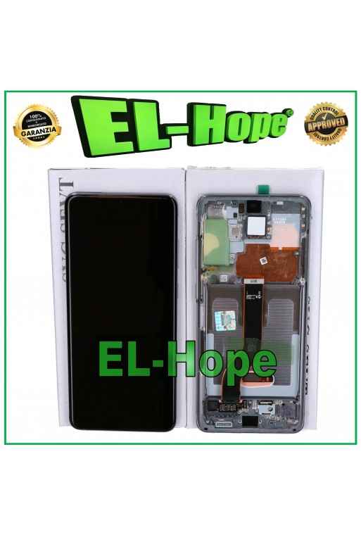 DISPLAY FRAME ORIGINALE SAMSUNG S20+ PLUS SM-G985 G986 5G TOUCH GRAY GH82-22134E