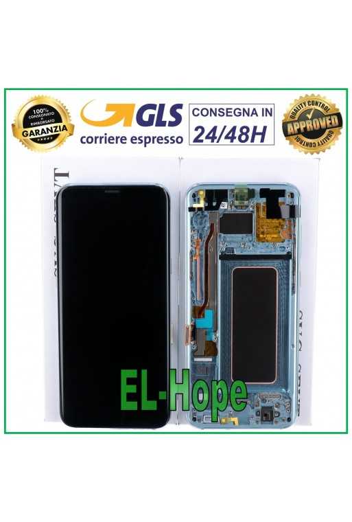 DISPLAY FRAME ORIGINALE SAMSUNG S8 PLUS SM-G955 F/FN TOUCH SCREEN BLU GH97-20470
