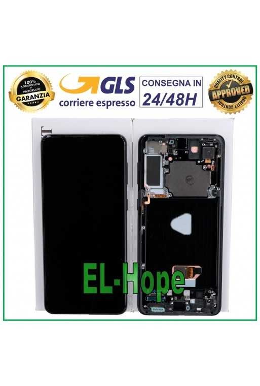 DISPLAY ORIGINALE SERVICE SAMSUNG S21+ PLUS SM-G996 TOUCH FRAME NERO GH82-24554A