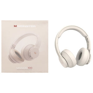 CUFFIE BLUETOOTH MONSTER MISSION 100 HANDSFREE BIANCO - BLISTER RETAIL