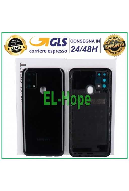 SCOCCA POSTERIORE BATTERIA ORIGINALE SAMSUNG GALAXY M31 SM-M315 BACK CASE NERO