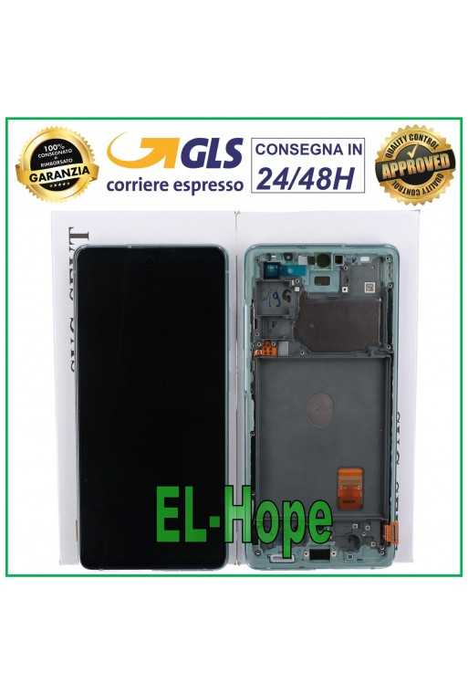 DISPLAY FRAME ORIGINALE SAMSUNG S20 FE SM-G781F TOUCH SCREEN VERDE GH82-24220D