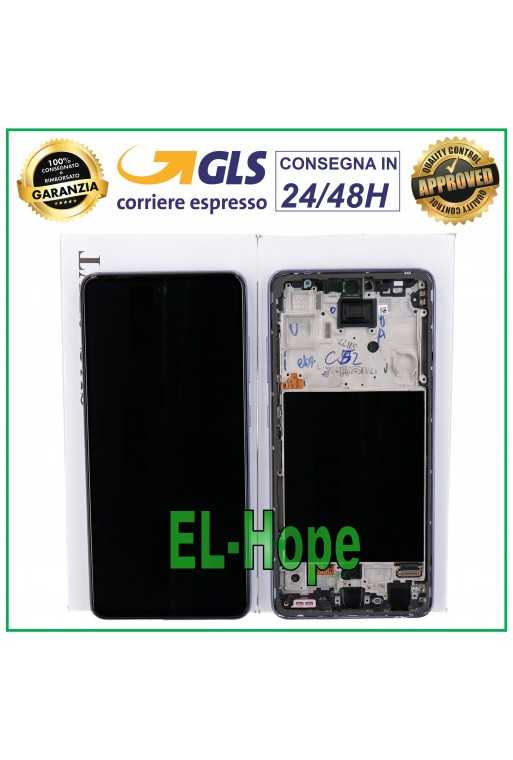 DISPLAY LCD TOUCH ORIGINALE SAMSUNG A52 SM A525F A526B FRAME VIOLA GH82-25229C