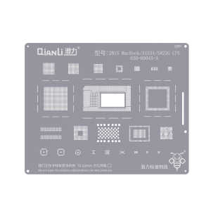 STENCIL 2D PER MACBOOK 2015/A1534/SR23G CPU 820-00045-A QS91 QIANLI