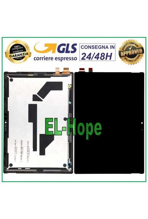 DISPLAY LCD PER MICROSOFT SURFACE PRO 6 TOUCH SCREEN SCHERMO MONITOR VETRO NERO
