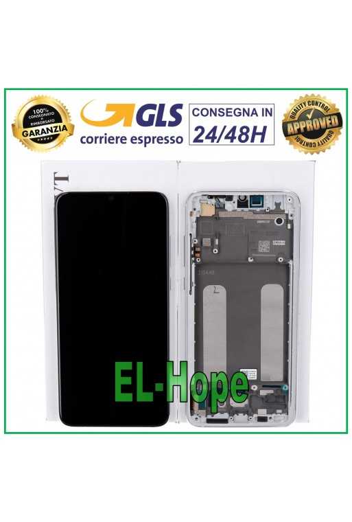 DISPLAY LCD ORIGINALE FRAME XIAOMI MI 9 LITE M1904F3BG TOUCH SCREEN VETRO BIANCO