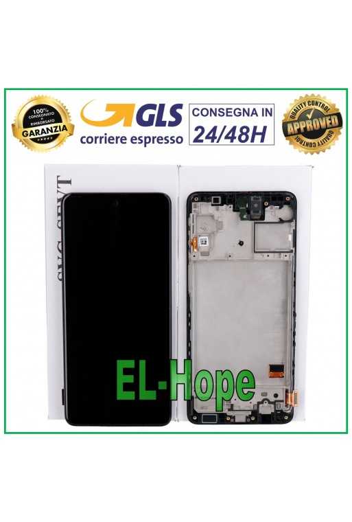 DISPLAY ORIGINALE FRAME SAMSUNG M31S SM M317 F/FN TOUCH SCREEN NERO GH82-24114A
