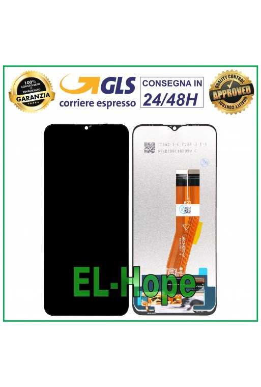 DISPLAY LCD PER SAMSUNG GALAXY M02S SM-M025 TOUCH SCREEN ASSEMBLATO VETRO NERO