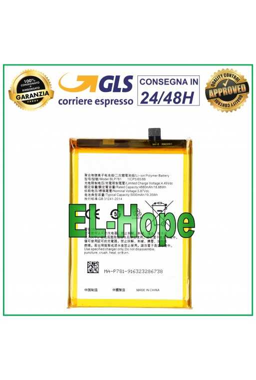 BATTERIA BLP781 PER OPPO A52 CPH5069 CPH2061 CPH2069 PDAM10 PADM00 5000 mAh
