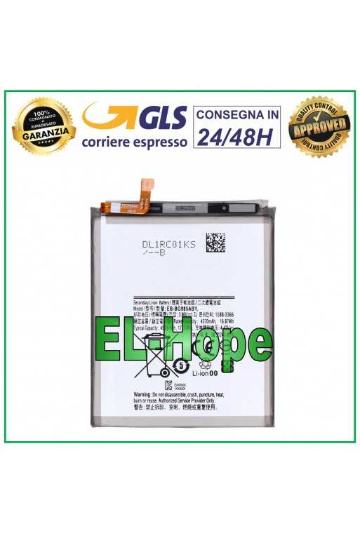 BATTERIA EB-BG985ABY SAMSUNG GALAXY S20 PLUS SM G985 G986 4500mAh PARI ORIGINALE