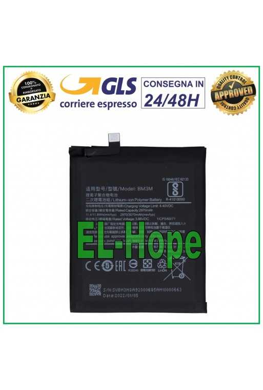 BATTERIA BM3M PER XIAOMI MI 9 SE 9SE M1903F2G 3070 mAh BATTERY PARI ORIGINALE