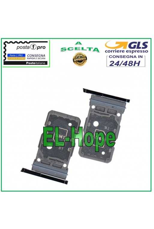 SLOT CARRELLO VANO DUAL SCHEDA NANO SIM SAMSUNG GALAXY S21 5G SM G991 F NERO