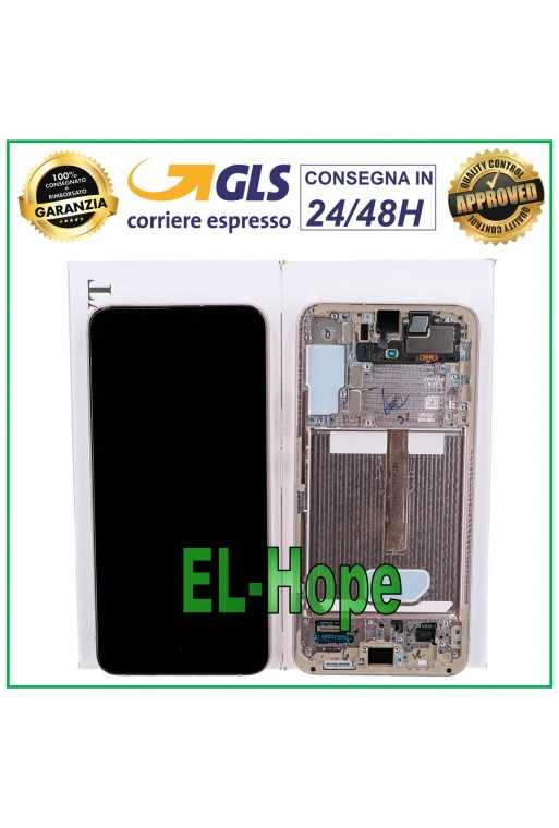 DISPLAY + FRAME ORIGINALE SAMSUNG S22+ PLUS 2022 SM-S906 TOUCH VIOLA GH82-27500F