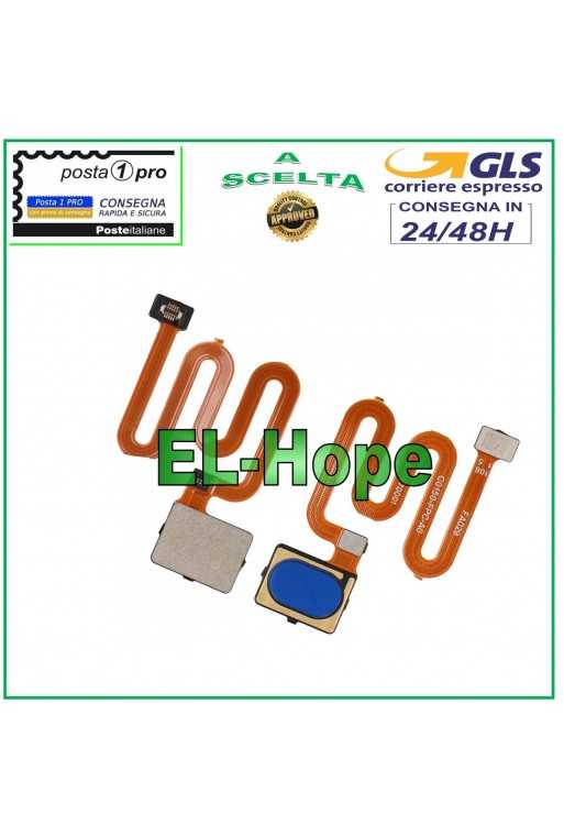 FLAT FLEX TASTO IMPRONTA DIGITALE FINGERPRINT PER OPPO A9 2020 / A5 2020 BLU