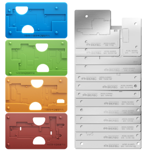 SUPPORTO MAGNETICO IN SILICONE + STENCIL PER REBALLING LAYER DA IPHONE X AD IPHONE 14 ZX-01 JITONGXUE