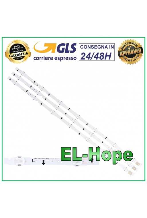 KIT 3 BARRE STRIP LED PER TV 32" SAMSUNG D4GE-320DC0-R2 2014SVS32HD LB658 650 mm