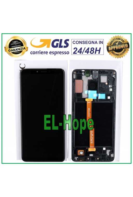 DISPLAY FRAME ORIGINALE SAMSUNG A9 2018 SM A920 TOUCH SCREEN NERO GH82-18322A