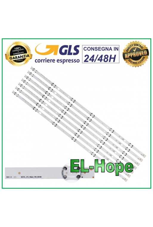KIT 7 BARRE STRIP 6 LED PER TV 55" WALKER SVV550AJ9-6LED-REV03 WP5500DLED