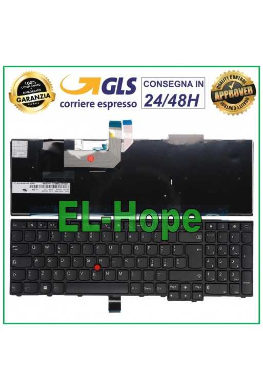 TASTIERA PER LENOVO ITALIANA T540 W540 L560 L570 W541 P50S 01AX662 93C92F5 NERA