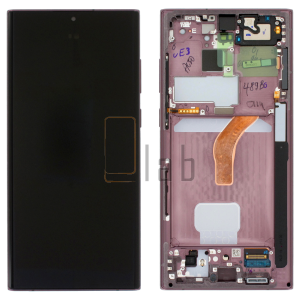 SM-S908 - S22 ULTRA 5G BORDEAUX BURGUNDY LCD DISPLAY CON FRAME SAMSUNG SERVICE PACK ORIGINALE