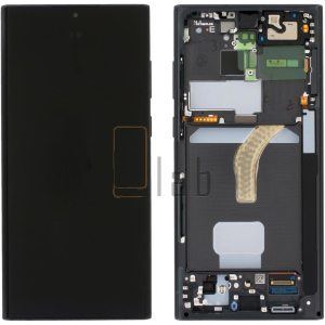 DISPLAY LCD SAMSUNG SERVICE PACK S22 ULTRA 5G 2022 - S908 BLACK NERO