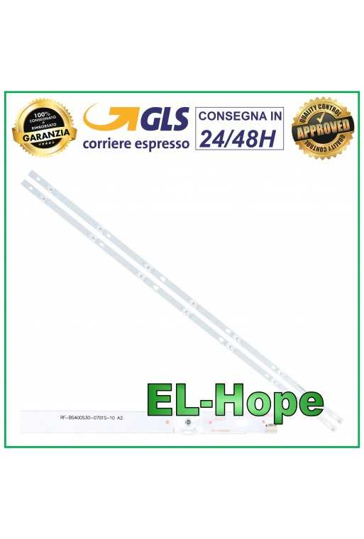 KIT 2 BARRE 7 LED PER TV 40&amp;quot; CHANGHONG RF-BS400S30-0701S-10A2 LGU40D5TN