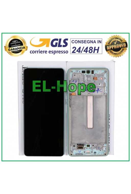 DISPLAY TOUCH LCD ORIGINALE SAMSUNG A73 5G SM-A736 FRAME VERDE GREEN GH82-28884B