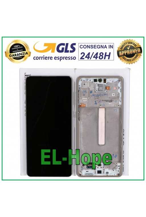 DISPLAY TOUCH LCD ORIGINALE SAMSUNG A73 5G 2022 SM A736 FRAME BIANCO GH82-28884B