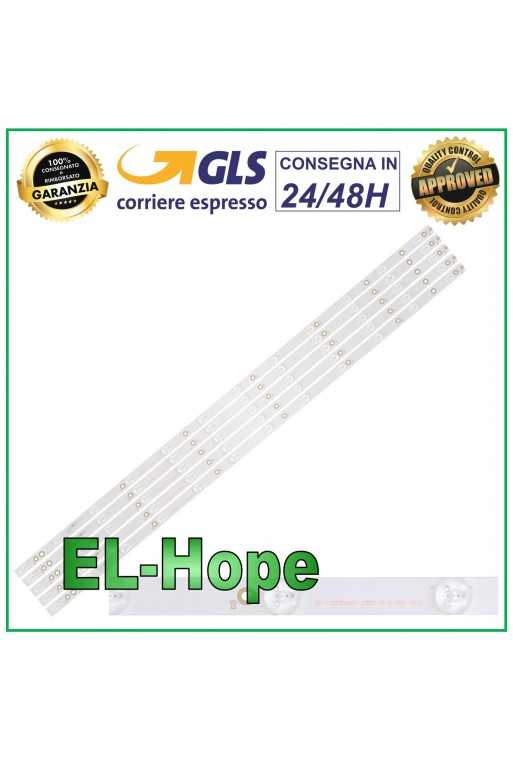 KIT 5 BARRE STRIP 12 LED PER TV 43&amp;quot; PHILIPS LB311N LB43014 GJ-2K16-430-D512-V4