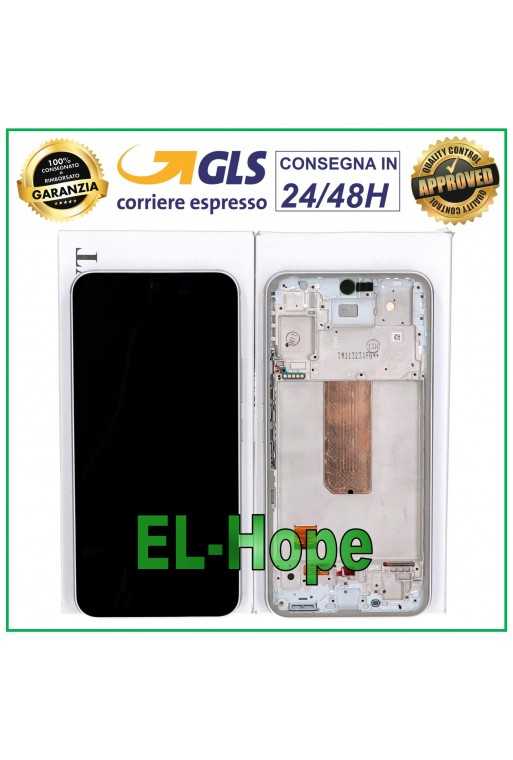 DISPLAY LCD TOUCH ORIGINALE SAMSUNG A54 5G 2023 SM-A546 FRAME BIANCO GH82-31231B