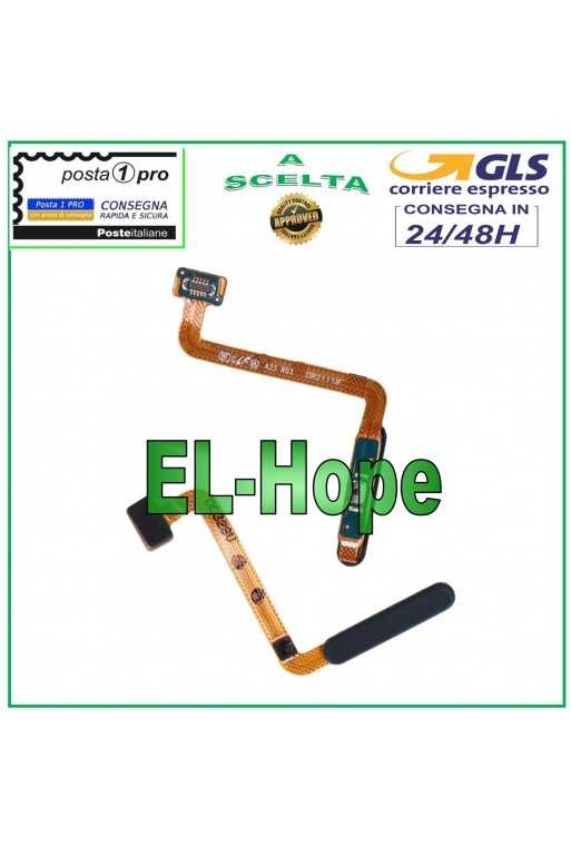 FLAT FLEX TASTO FINGERPRINT SENSORE IMPRONTA SAMSUNG GALAXY A23 5G SM-A236 NERO