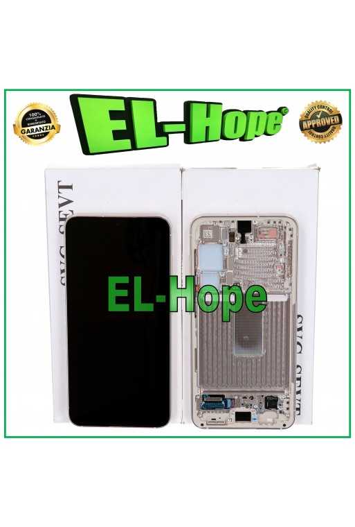 DISPLAY TOUCH LCD ORIGINALE SERVICE SAMSUNG S23 SM-S911 CREAM BEIGE GH82-30480B