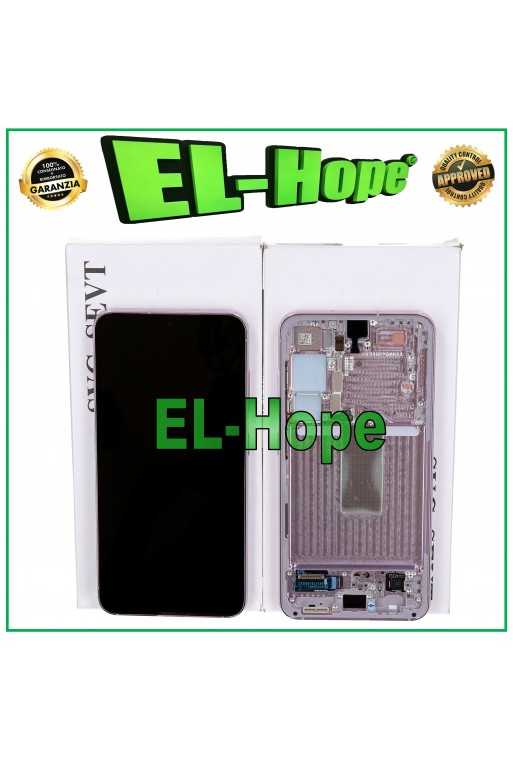 DISPLAY TOUCH LCD ORIGINALE SAMSUNG S23 SM-S911 LAVENDER LIGHT PINK GH82-30480D