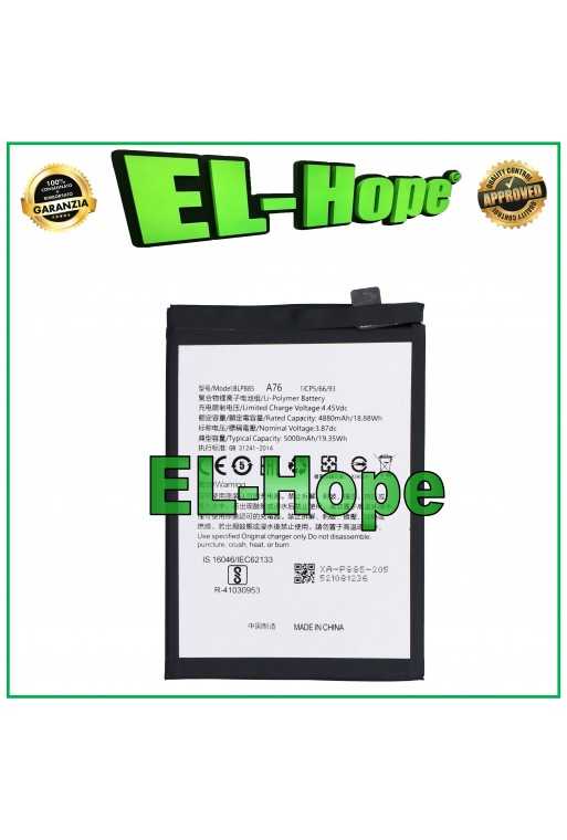 BATTERIA BLP885 PER OPPO A76 CPH2375 A96 CPH2333 5000mAh QUALITA&amp;