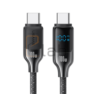 CAVO DI RICARICA A CARICA VELOCE TYPE-C / TYPE-C IN LEGA DI ZINCO 100W 1.2M NERO US-SJ742 USAMS