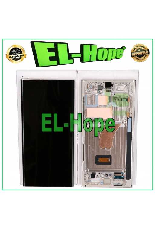 DISPLAY LCD ORIGINALE SERVICE SAMSUNG S23 ULTRA SM-S918 CREAM BEIGE GH82-30465B