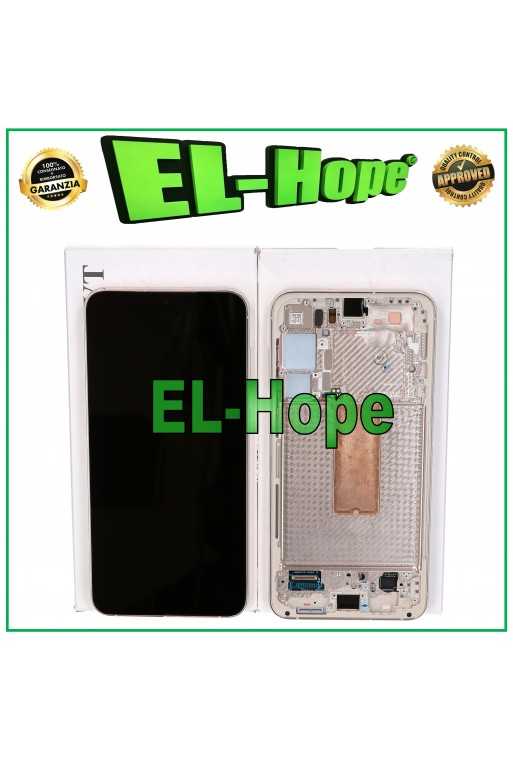 DISPLAY TOUCH ORIGINALE SERVICE SAMSUNG S23 PLUS SM-S916 CREAM BEIGE GH82-30476B