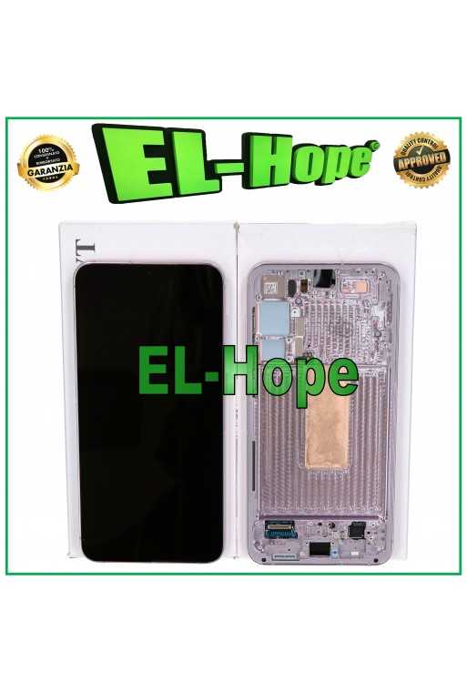 DISPLAY LCD ORIGINALE SERVICE SAMSUNG S23 PLUS SM-S916 LAVENDER PINK GH82-30476D