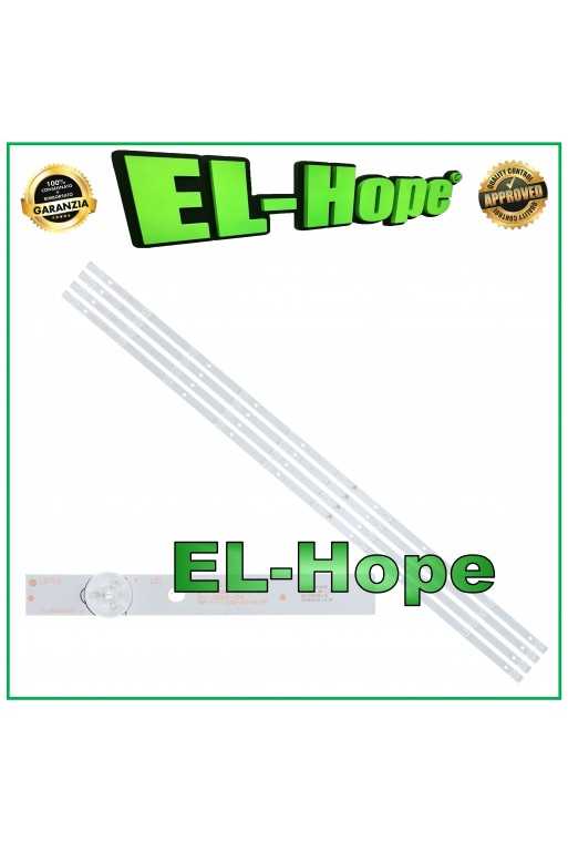 KIT 4 BARRE STRIP 10 LED PER TV 50&amp;quot; AKAI LB718 JS-D-JP50DM-101EC R72-50004-024