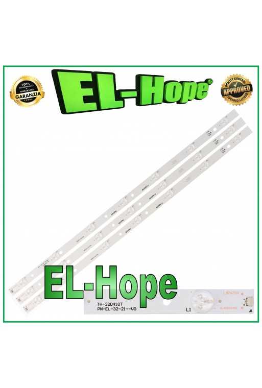 KIT 3 BARRE 7 LED PER TV 32&amp;quot; PANASONIC PN-EL-32-21-V0 TX32CS510B TZLP200KECB3