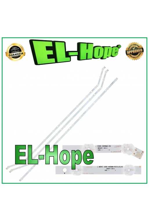 KIT 3 BARRE LED PER TV 40&amp;quot; SAMSUNG D3GE-400SMA-R2 D3GE-400SMB-R3 UE40H5303AK